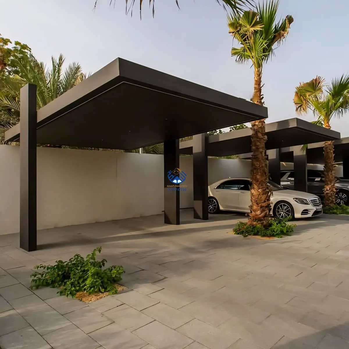 تركيب مظلات سيارات بديل الخشب